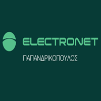 Το λογότυπο της επιχείρησης Electronet - Παπανδρικόπουλος στην Πάτρα