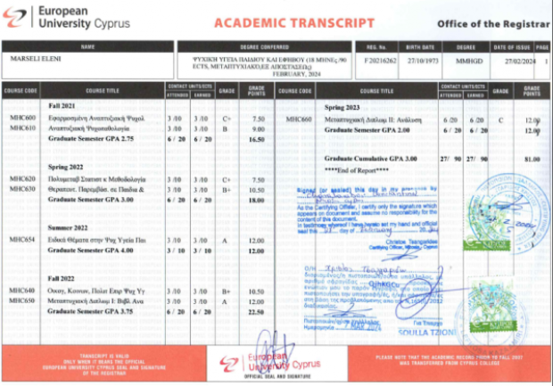 Μαρσέλη Ελένη Msc | Ψυχοθεραπεύτρια | Πάτρα | Πτυχίο 9